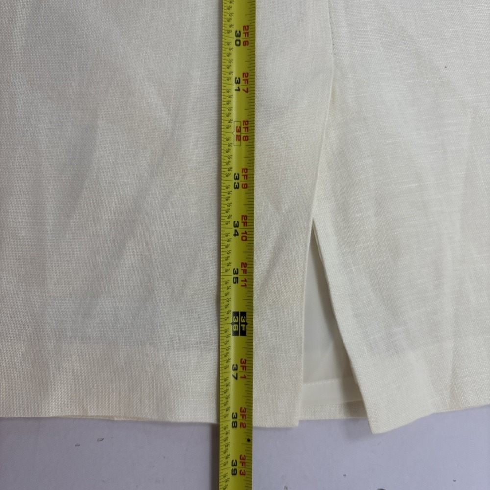 Talbots Signature Irish Linen Ivory Women's Sleeveless Lined Dress Knee Length 4 - Picture 10 of 10